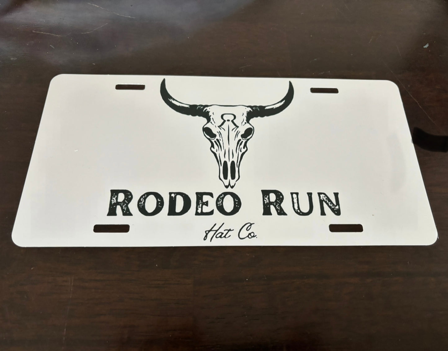 Rodeo Run's License Plate
